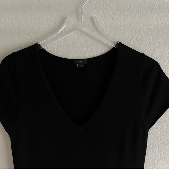 THEORY Knit Flit and Flare Black Dress Size Size Large - Picture 8 of 12